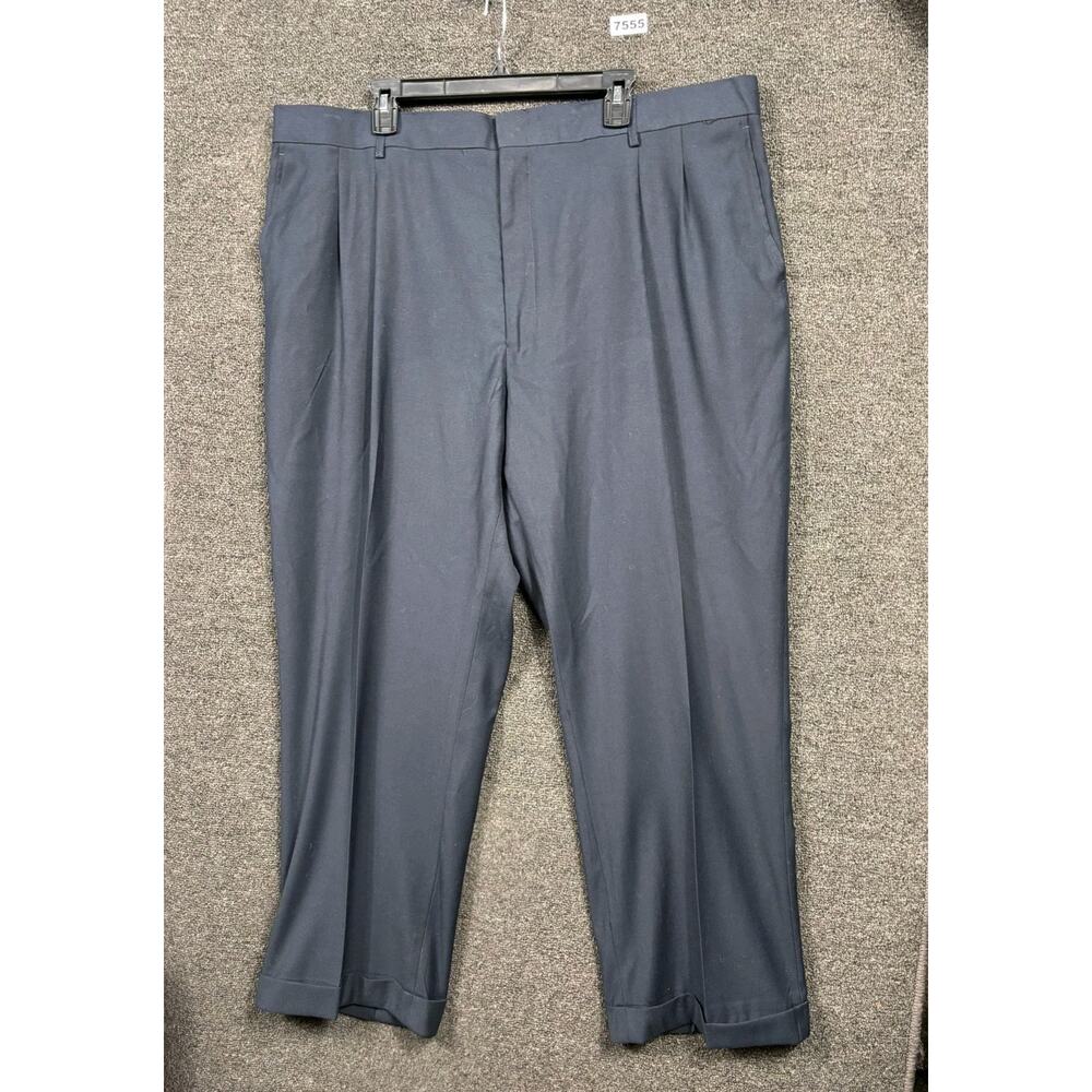 Vinci Dress Pants Mens Size 47R Navy Straight Leg Casual Career